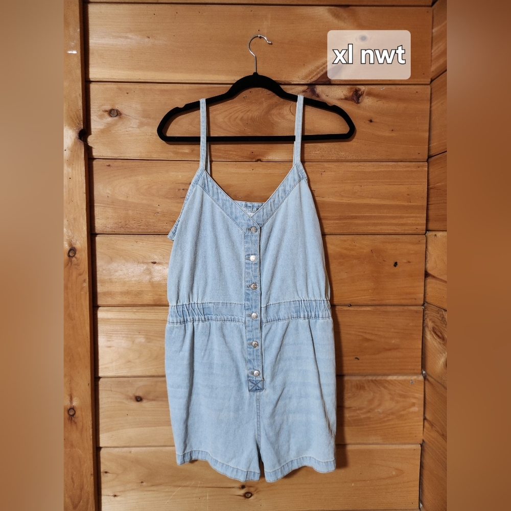 nwt xl denim jumpsuit